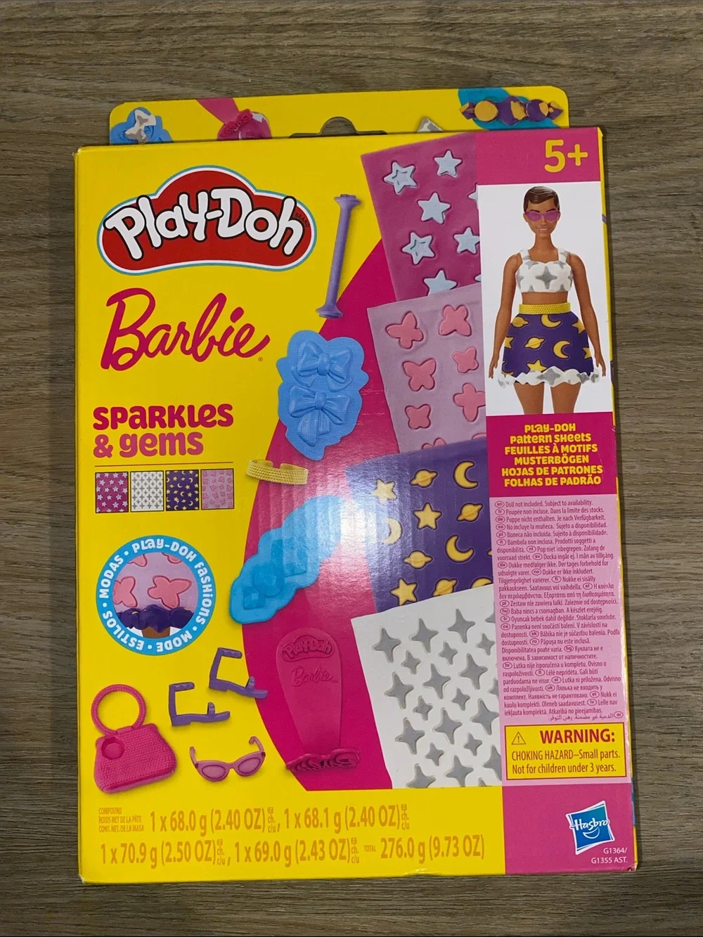Play-Doh Barbie Sparkles & Gems Fashion Playset - Yellow/Pink